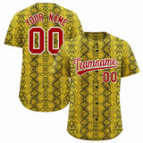 Custom Multi Color Snakeskin Pattern Authentic Baseball Jersey