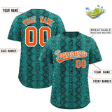 Custom Multi Color Snakeskin Pattern Authentic Baseball Jersey