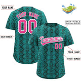 Custom Multi Color Snakeskin Pattern Authentic Baseball Jersey
