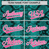 Custom Multi Color Snakeskin Pattern Authentic Baseball Jersey