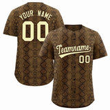 Custom Multi Color Snakeskin Pattern Authentic Baseball Jersey
