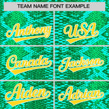 Custom Multi Color Snakeskin Pattern Authentic Baseball Jersey