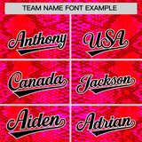 Custom Multi Color Snakeskin Pattern Authentic Baseball Jersey