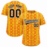 Custom Multi Color Snakeskin Pattern Authentic Baseball Jersey
