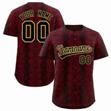 Custom Multi Color Snakeskin Pattern Authentic Baseball Jersey