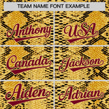 Custom Multi Color Snakeskin Pattern Authentic Baseball Jersey