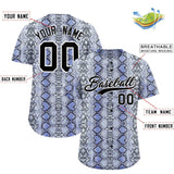 Custom Multi Color Snakeskin Pattern Authentic Baseball Jersey
