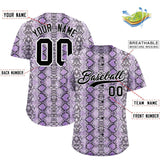 Custom Multi Color Snakeskin Pattern Authentic Baseball Jersey