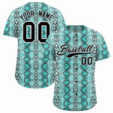 Custom Multi Color Snakeskin Pattern Authentic Baseball Jersey