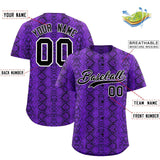 Custom Multi Color Snakeskin Pattern Authentic Baseball Jersey