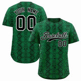 Custom Multi Color Snakeskin Pattern Authentic Baseball Jersey
