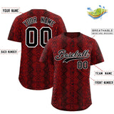 Custom Multi Color Snakeskin Pattern Authentic Baseball Jersey