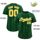 Custom Multi Color Snakeskin Pattern Authentic Baseball Jersey