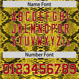 Custom Multi Color Snakeskin Pattern Authentic Baseball Jersey