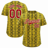 Custom Multi Color Snakeskin Pattern Authentic Baseball Jersey