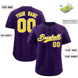 Custom Multi Color Snakeskin Pattern Authentic Baseball Jersey