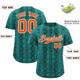Custom Multi Color Snakeskin Pattern Authentic Baseball Jersey