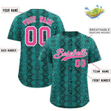 Custom Multi Color Snakeskin Pattern Authentic Baseball Jersey