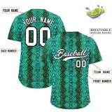 Custom Multi Color Snakeskin Pattern Authentic Baseball Jersey