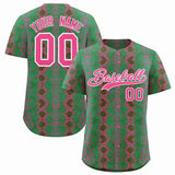 Custom Multi Color Snakeskin Pattern Authentic Baseball Jersey