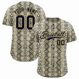 Custom Multi Color Snakeskin Pattern Authentic Baseball Jersey