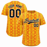 Custom Multi Color Snakeskin Pattern Authentic Baseball Jersey