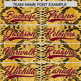 Custom Multi Color Snakeskin Pattern Authentic Baseball Jersey