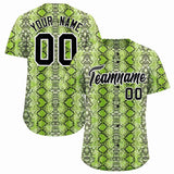 Custom Multi Color Snakeskin Pattern Authentic Baseball Jersey