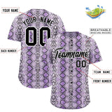 Custom Multi Color Snakeskin Pattern Authentic Baseball Jersey