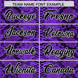 Custom Multi Color Snakeskin Pattern Authentic Baseball Jersey