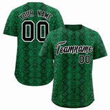 Custom Multi Color Snakeskin Pattern Authentic Baseball Jersey