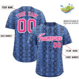 Custom Multi Color Snakeskin Pattern Authentic Baseball Jersey