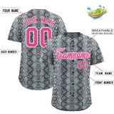 Custom Multi Color Snakeskin Pattern Authentic Baseball Jersey