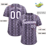 Custom Multi Color Snakeskin Pattern Authentic Baseball Jersey