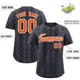 Custom Multi Color Snakeskin Pattern Authentic Baseball Jersey