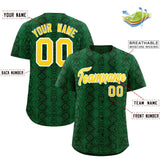 Custom Multi Color Snakeskin Pattern Authentic Baseball Jersey