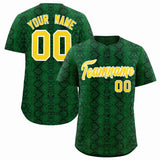 Custom Multi Color Snakeskin Pattern Authentic Baseball Jersey