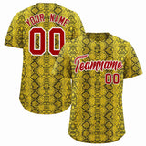 Custom Multi Color Snakeskin Pattern Authentic Baseball Jersey