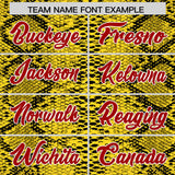 Custom Multi Color Snakeskin Pattern Authentic Baseball Jersey