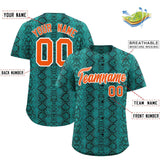 Custom Multi Color Snakeskin Pattern Authentic Baseball Jersey