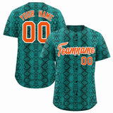 Custom Multi Color Snakeskin Pattern Authentic Baseball Jersey