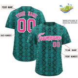 Custom Multi Color Snakeskin Pattern Authentic Baseball Jersey
