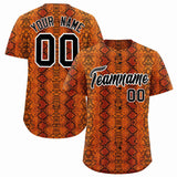 Custom Multi Color Snakeskin Pattern Authentic Baseball Jersey