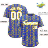Custom Multi Color Snakeskin Pattern Authentic Baseball Jersey