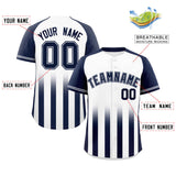 Custom Raglan Sleeves Classic Style Gradient Thick Stripe Authentic Baseball Jersey