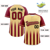 Custom Raglan Sleeves Gradient Thick Stripe Authentic Baseball Jersey for Men