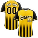 Custom Raglan Sleeves Gradient Thick Stripe Authentic Baseball Jersey for Men