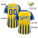 Custom Raglan Sleeves Gradient Thick Stripe Authentic Baseball Jersey for Adults