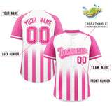 Custom Raglan Sleeves Gradient Thick Stripe Authentic Baseball Jersey for Adults