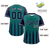 Custom Special style Raglan Sleeves Gradient Thick Stripe Authentic Baseball Jersey